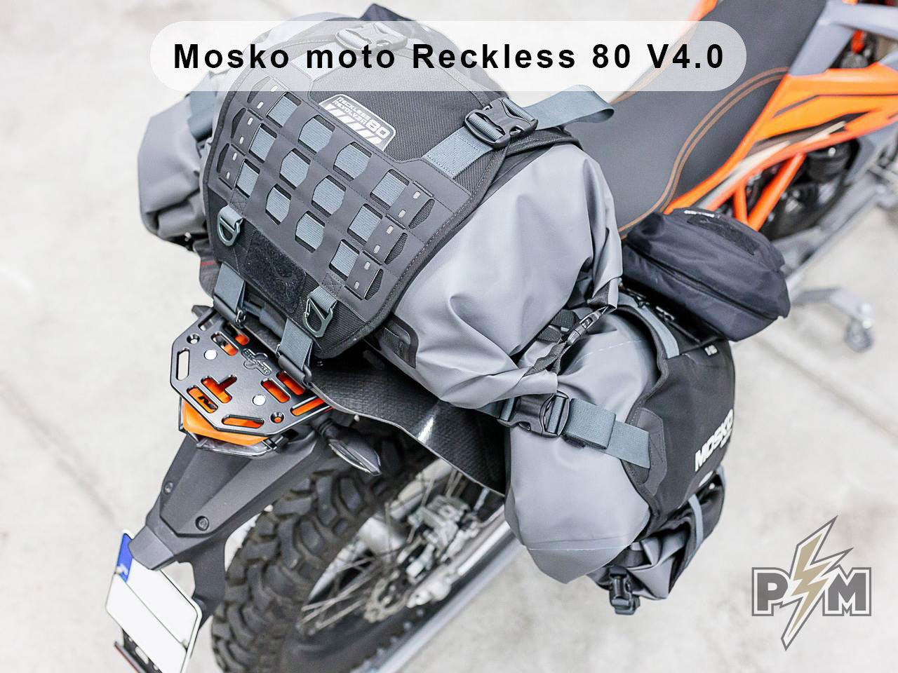 Perun moto KTM 690 Enduro R / SMC-R / GasGas ES700 Luggage rack - Mosko moto Reckless 80